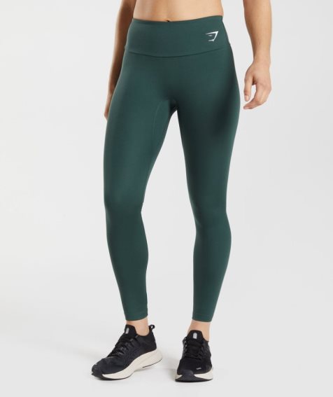 Women's Gymshark Training Leggings Dark Green | NZ 2WHSDP